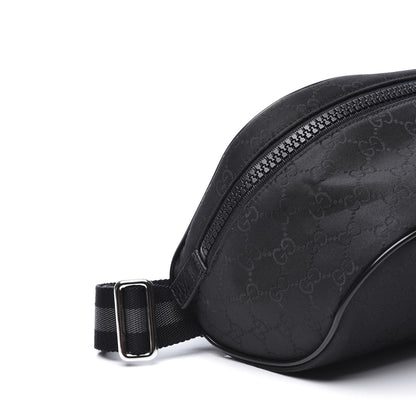 Gucci Nylon Monogram Fanny Pack Belt Bag Black 5 of 9