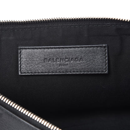 Balenciaga Calfskin Logo Everyday Second Bag Black White 6 of 12