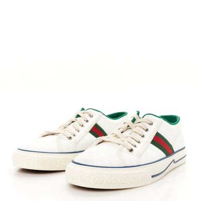 Gucci Jacquard Mini GG Monogram Web Mens 1977 Tennis Sneakers 10 White 4 of 9