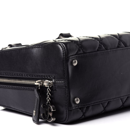 Chanel Calfskin Quilted Top Handle Bag Black 8 of 11