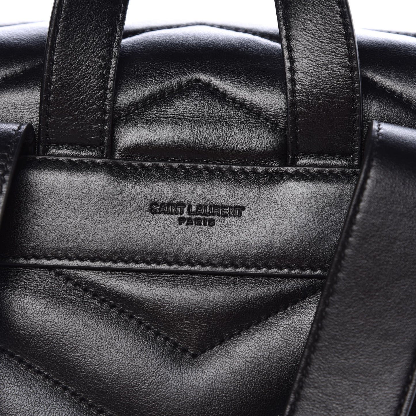 Calfskin Y Quilted Monogram Medium Loulou Backpack Black