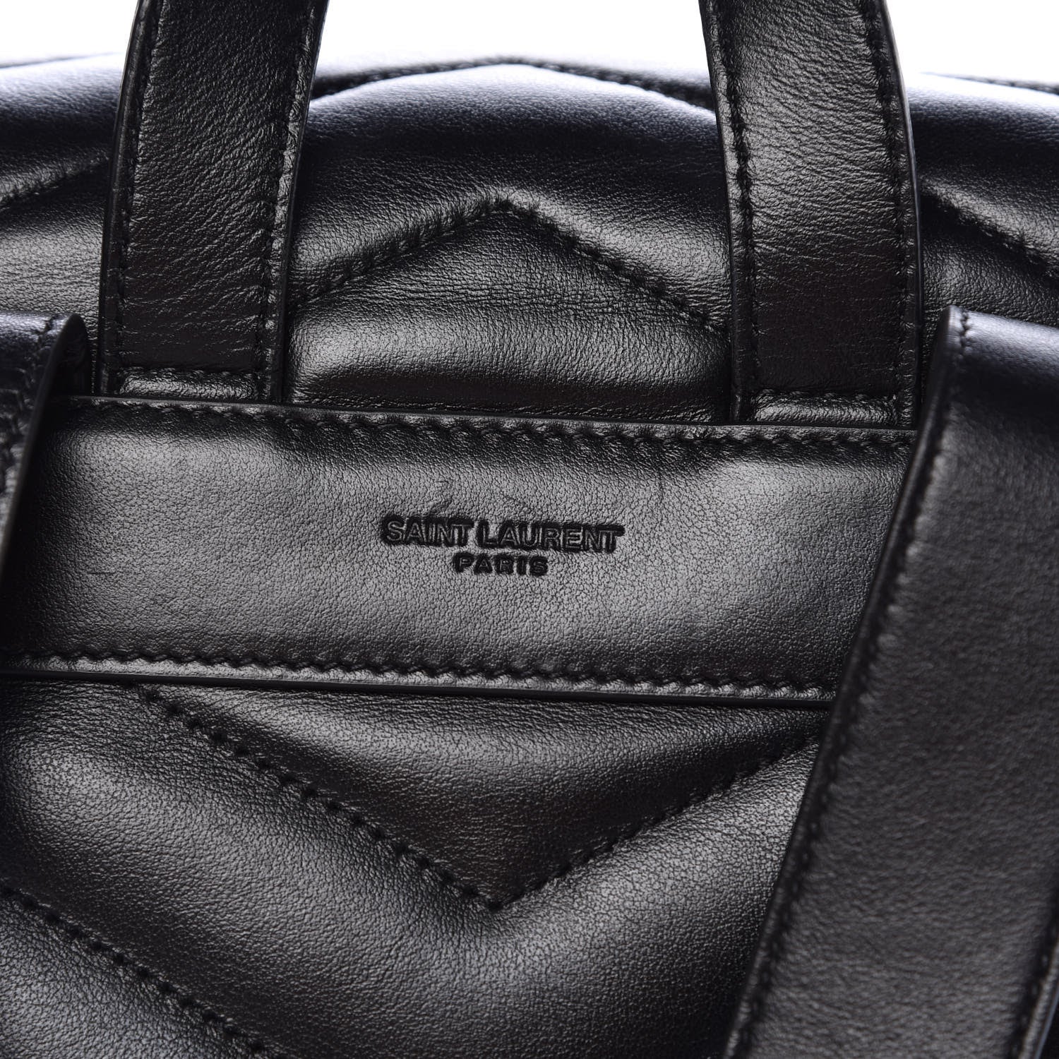 Saint Laurent Calfskin Y Quilted Monogram Medium Loulou Backpack Black 10 of 10