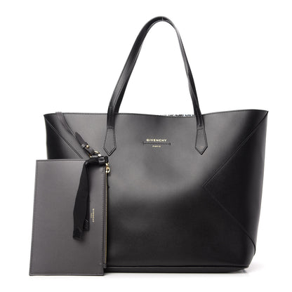 Givenchy Smooth Calfskin Wing Shopper Tote Black White 1 of 10