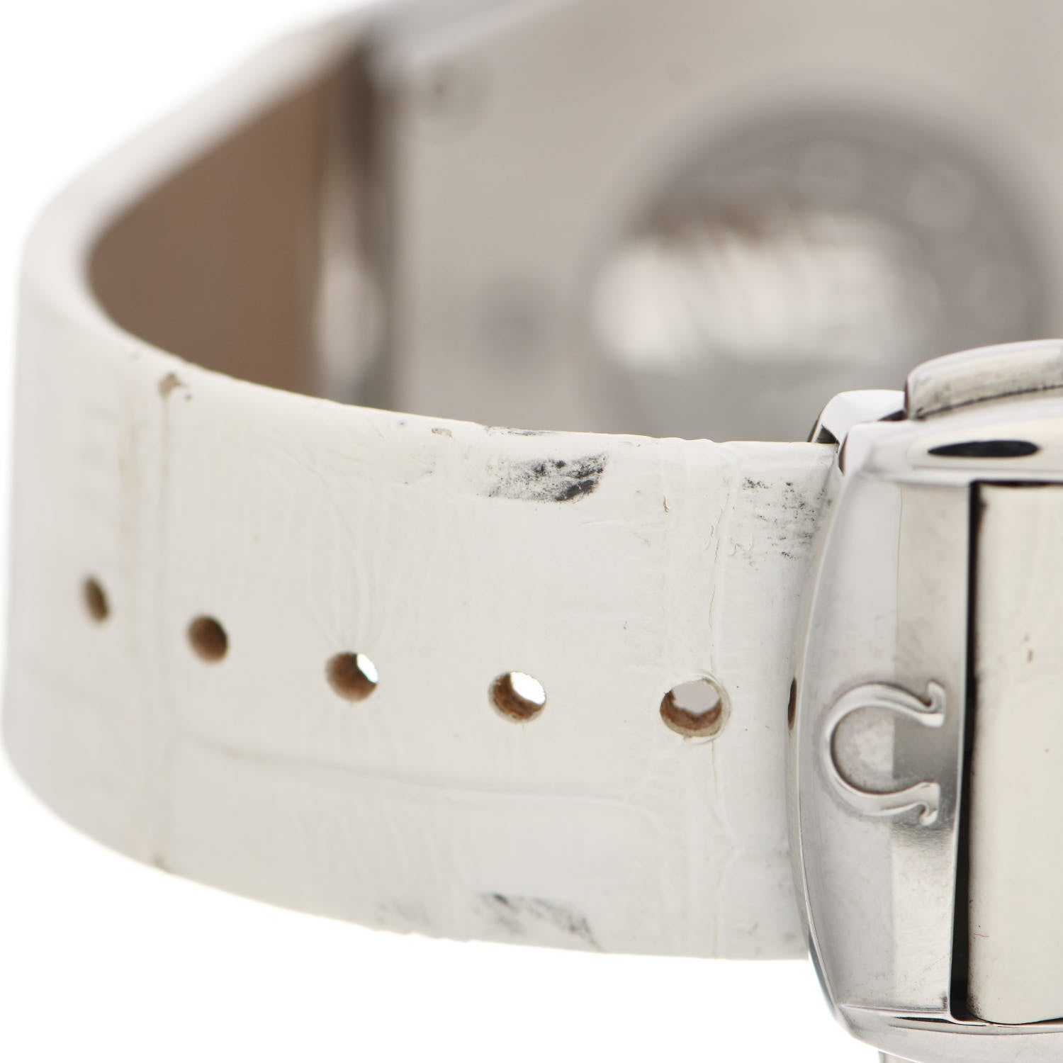 Omega Stainless Steel Alligator Diamond 35mm Constellation Quartz Watch 123.13.35.60.52.001 5 of 8