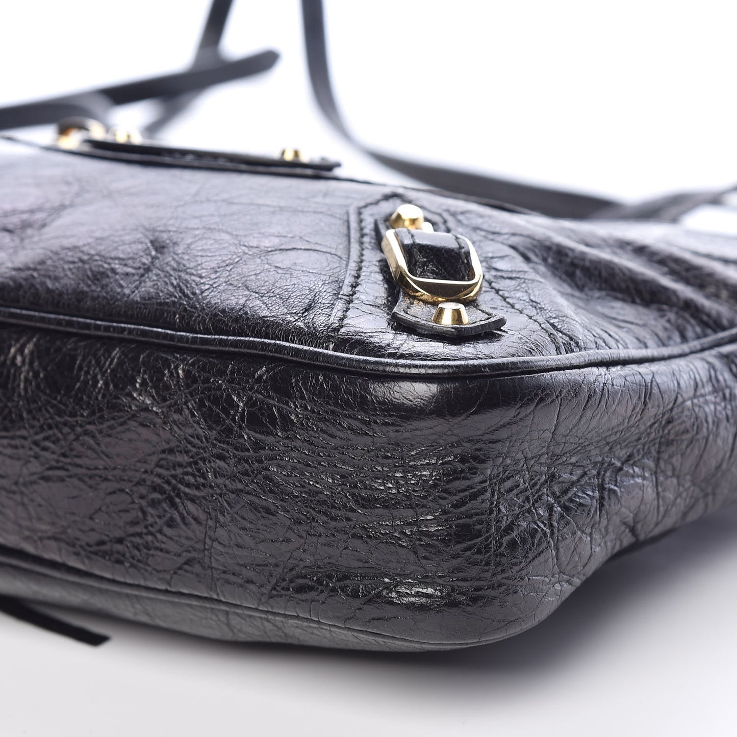 Agneau Classic Gold Hardware Hip Black
