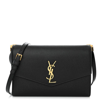 Saint Laurent Grain De Poudre Mini Uptown Crossbody Bag Black 1 of 12