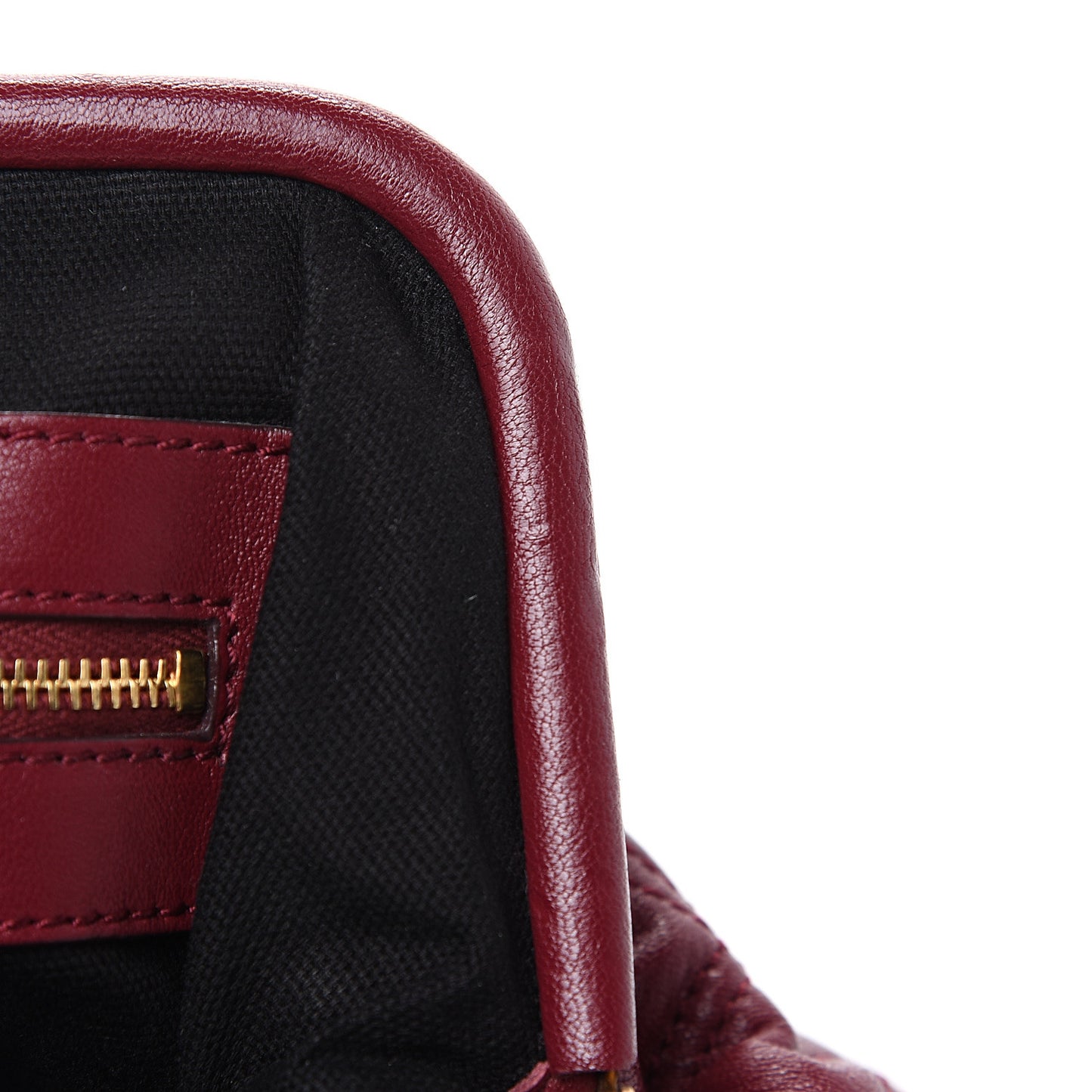 Calfskin Quilted Little Stam Bordeaux