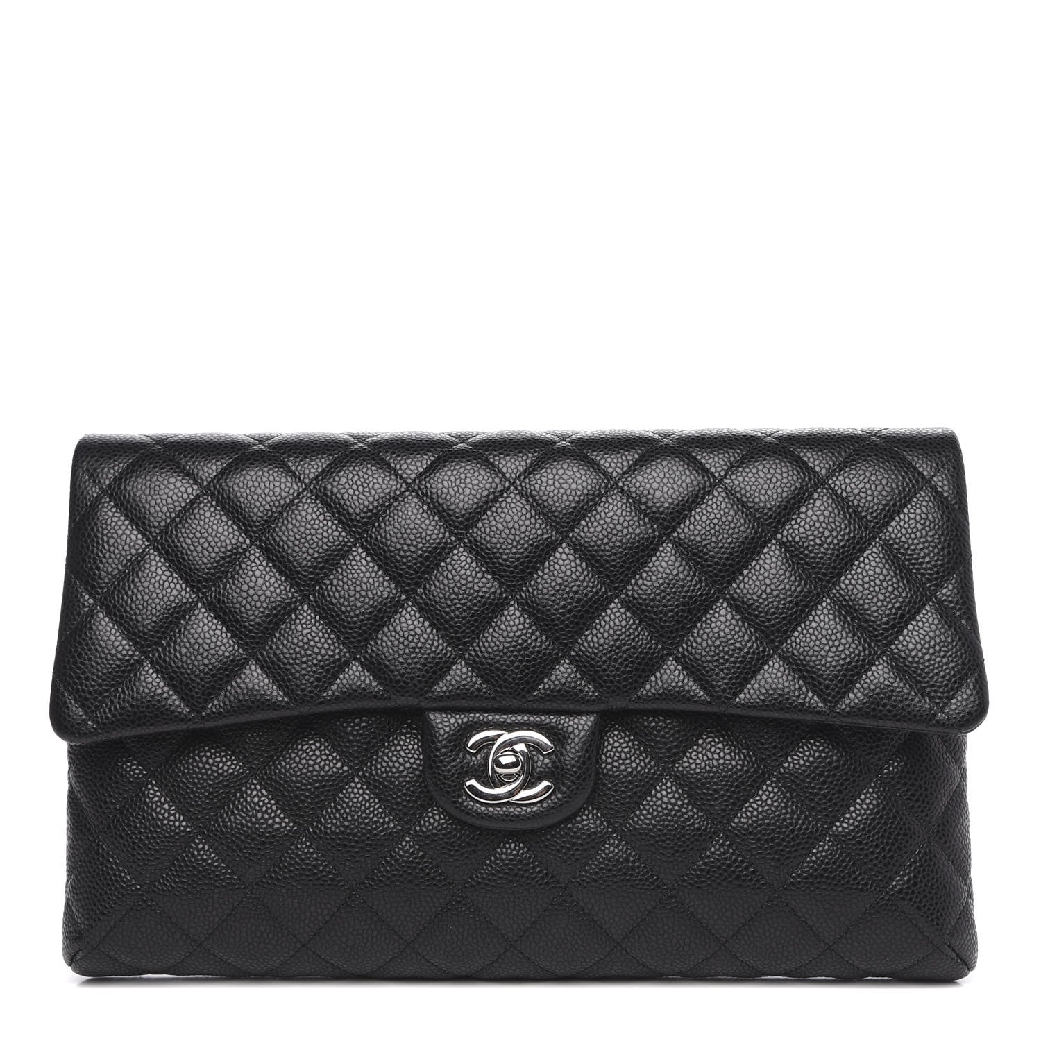 Chanel Caviar Quilted Flap Clutch Black 1 of 10