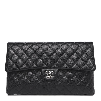 Chanel Caviar Quilted Flap Clutch Black 1 of 10