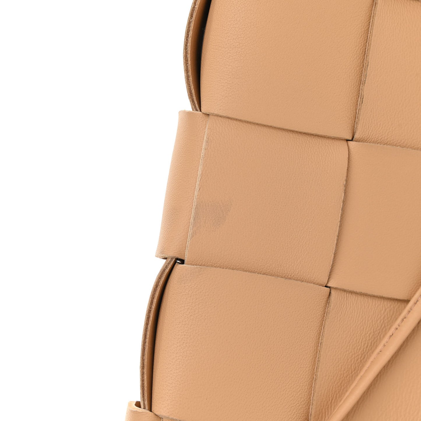 Lambskin Maxi Intrecciato Cassette Messenger Almond