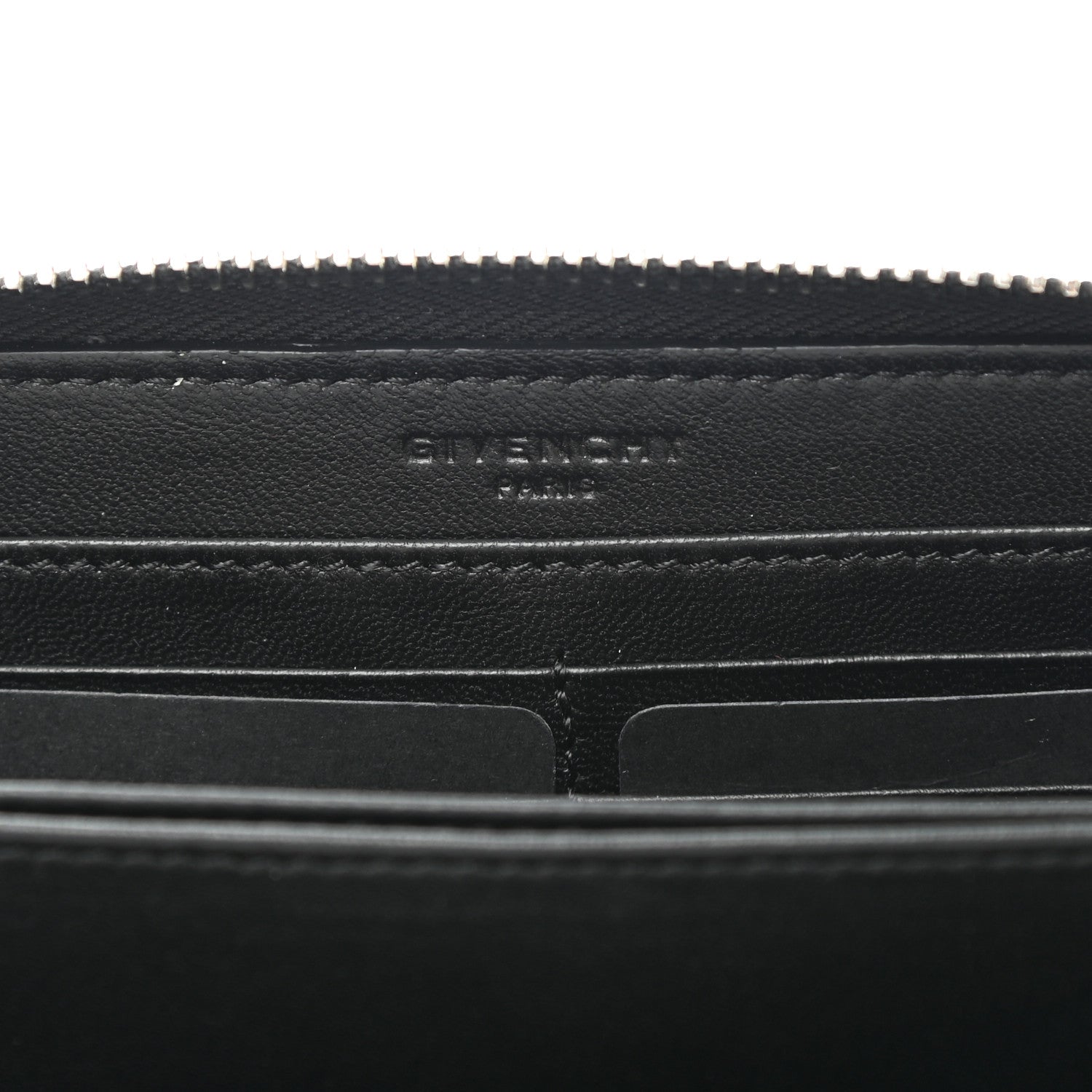 Givenchy Calfskin Star Pandora Zip Around Wallet Black Red 6 of 9
