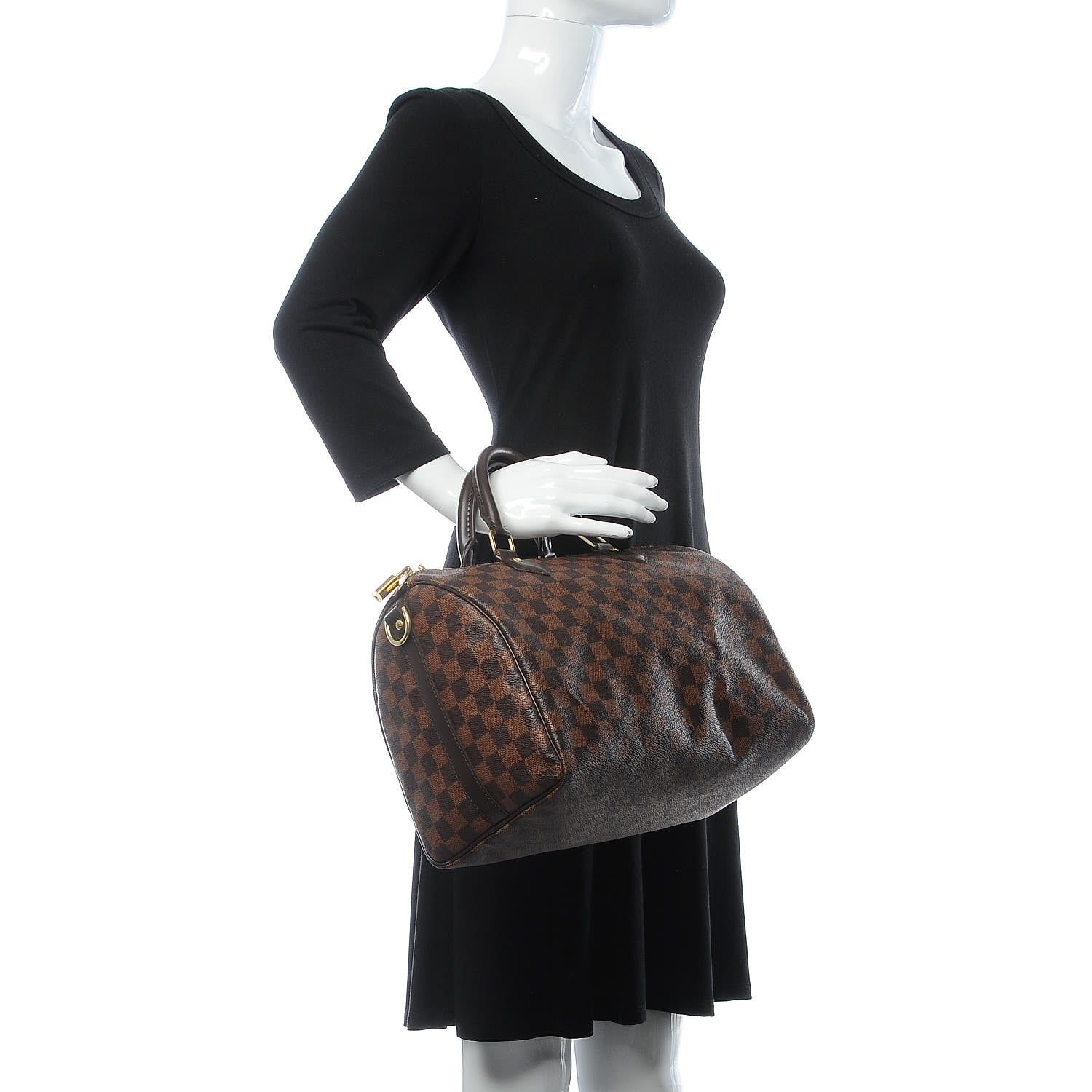 Louis Vuitton Damier Ebene Speedy Bandouliere 30 3 of 10