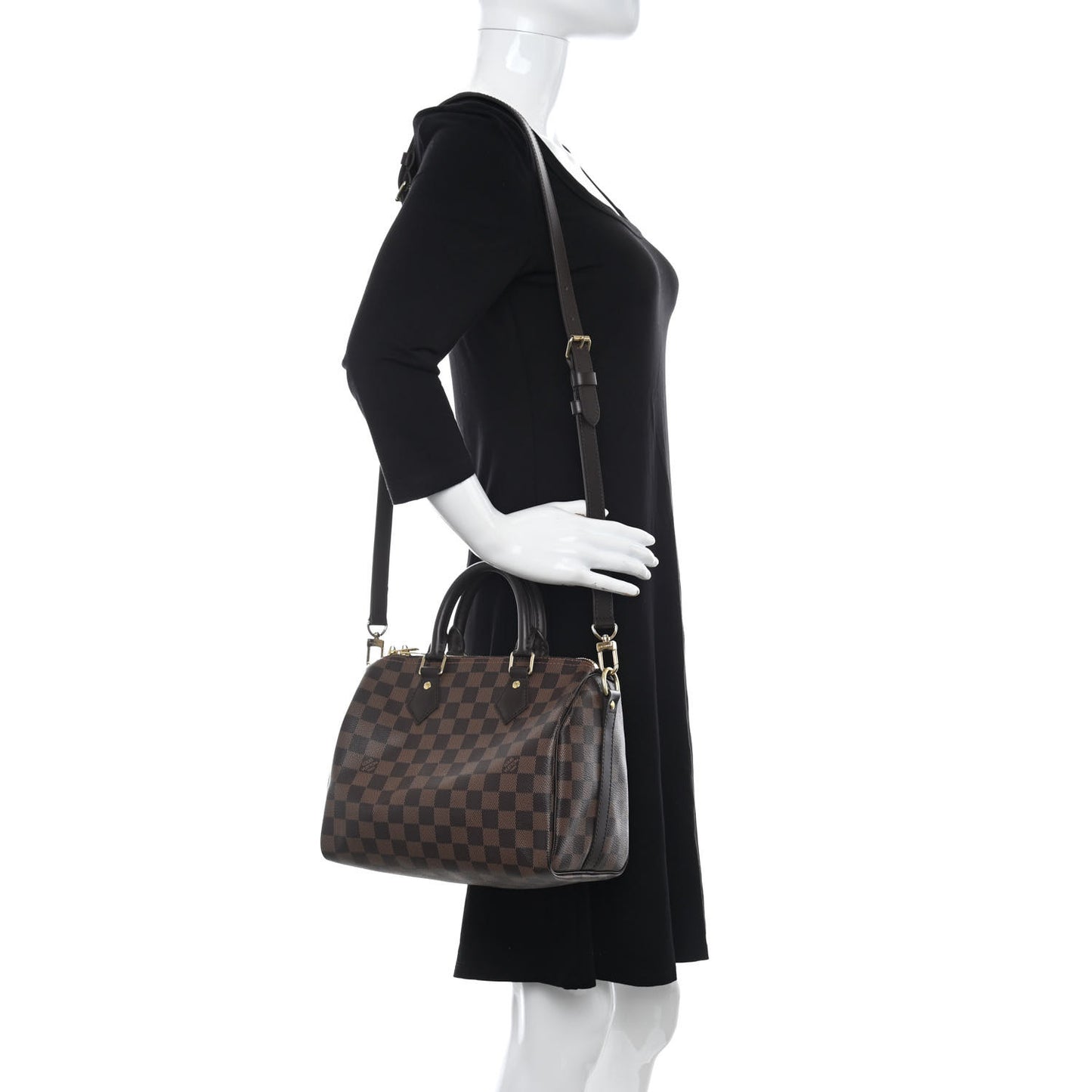 Damier Ebene Speedy Bandouliere 25