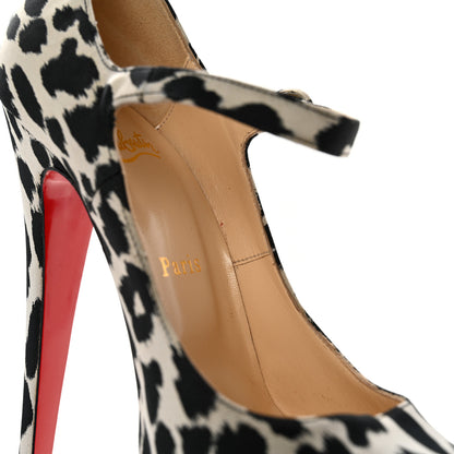 Christian Louboutin Tissu Leopardino Lady Daf 160 Pumps 37.5 Black White 10 of 11