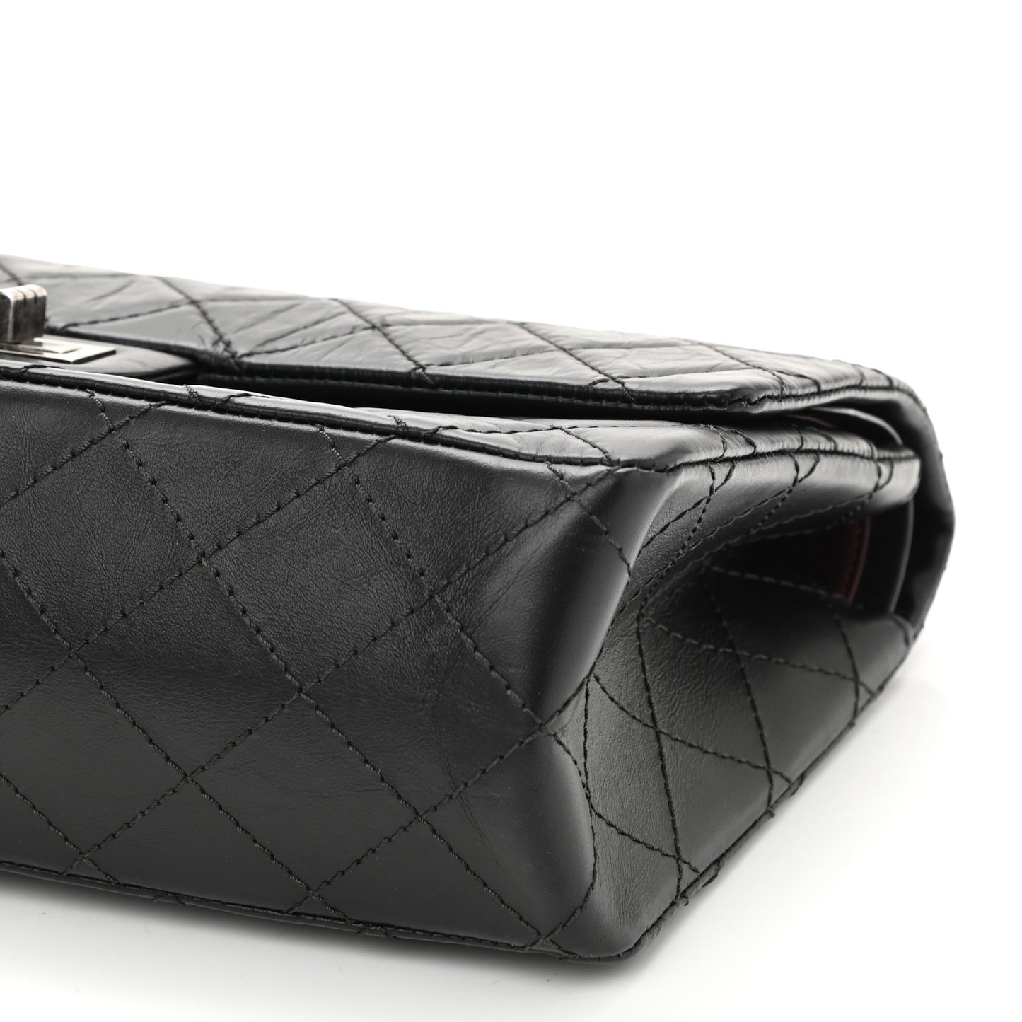 Aged Calfskin Quilted 2.55 Reissue 226 Flap Black