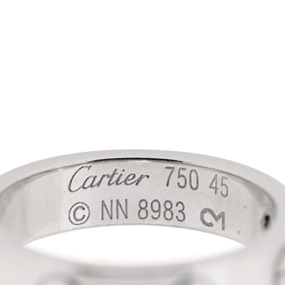 Cartier 18K White Gold Diamond 4mm LOVE Wedding Band Ring 45 3.25 4 of 4