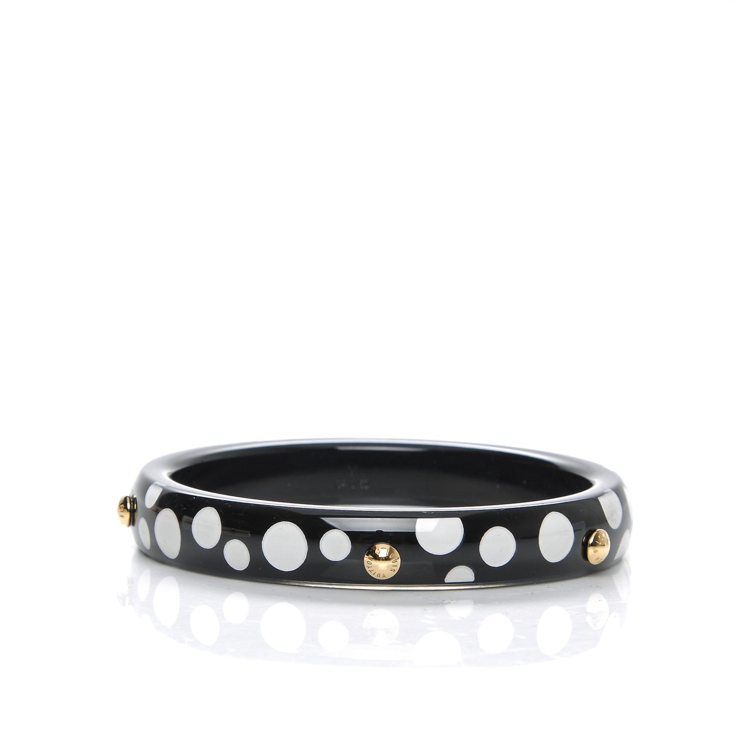 Louis Vuitton Kusama Infinity Dots Medium Bangle PM Black 3 of 6