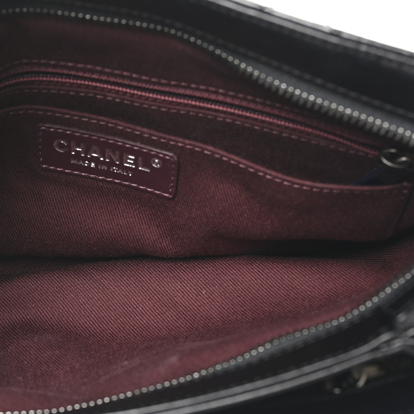 Glazed Calfskin Quilted Coco Pleats Clutch Black