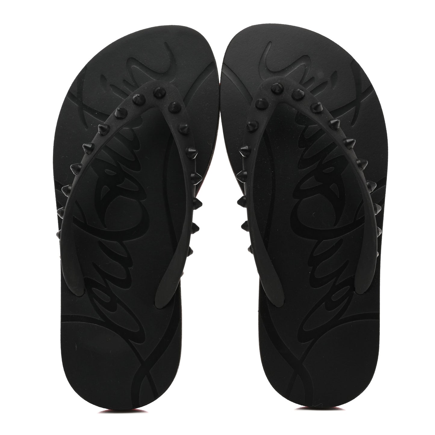 Rubber Spike Loubi Donna Flip Flop 35 Black