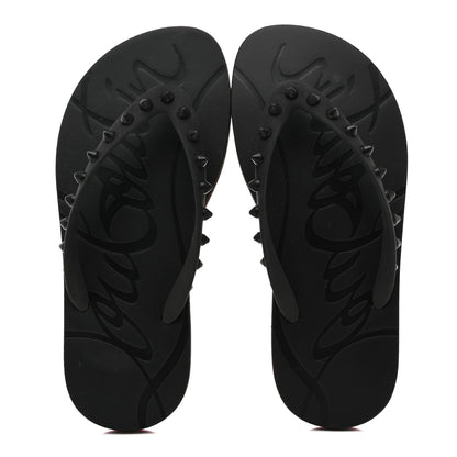 Christian Louboutin Rubber Spike Loubi Donna Flip Flop 35 Black 2 of 9