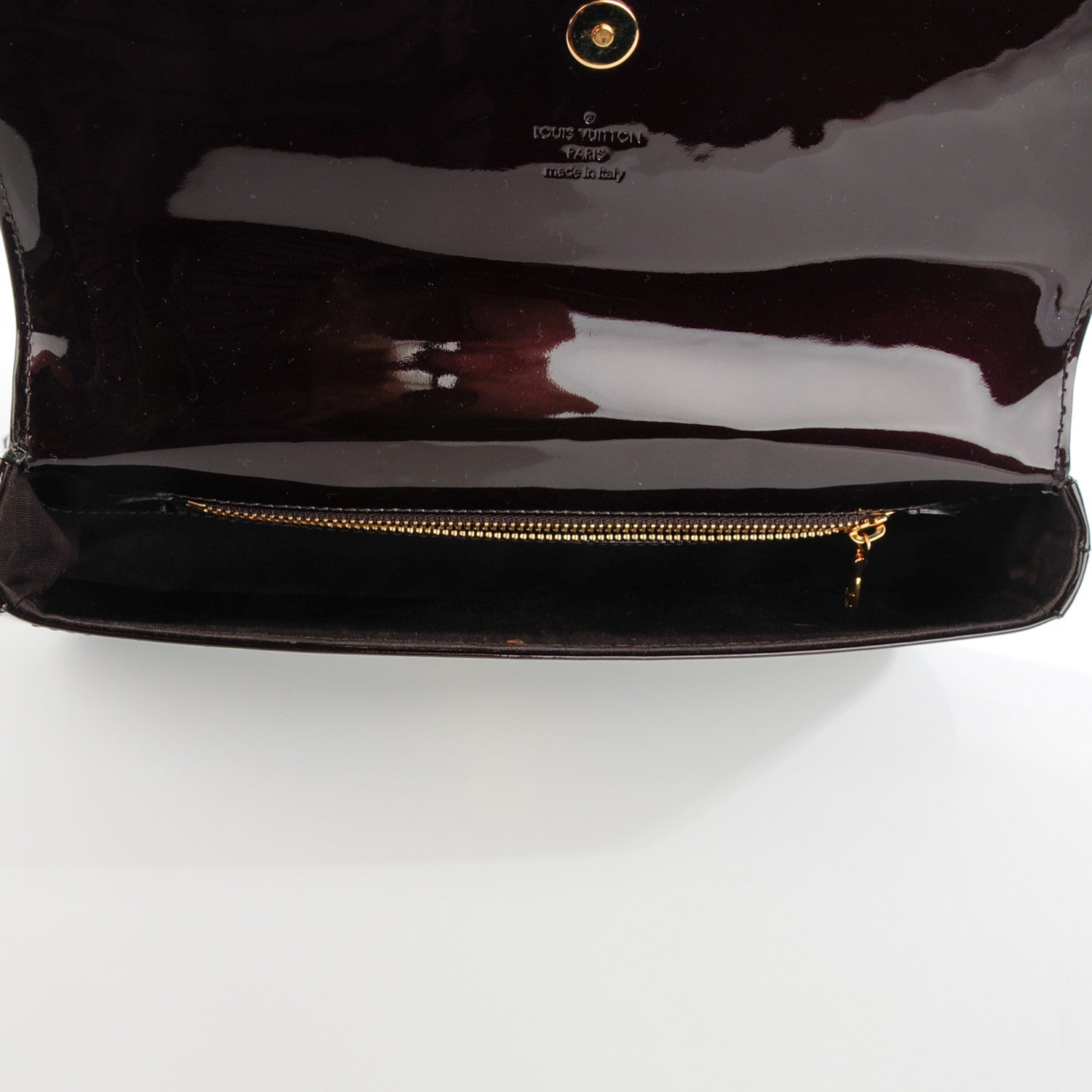 Louis Vuitton Patent Sobe Clutch Amarante 5 of 7