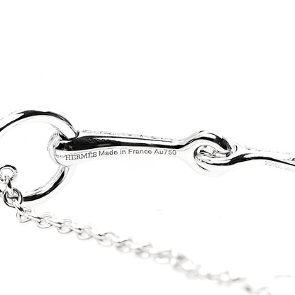 Hermes 18K White Gold Diamond TPM Filet d'Or Bracelet 4 of 5