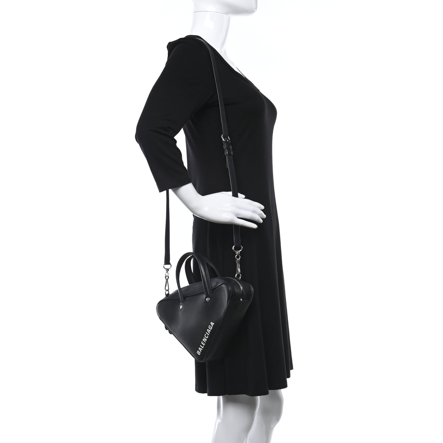 Calfskin XS Triangle Duffle Black