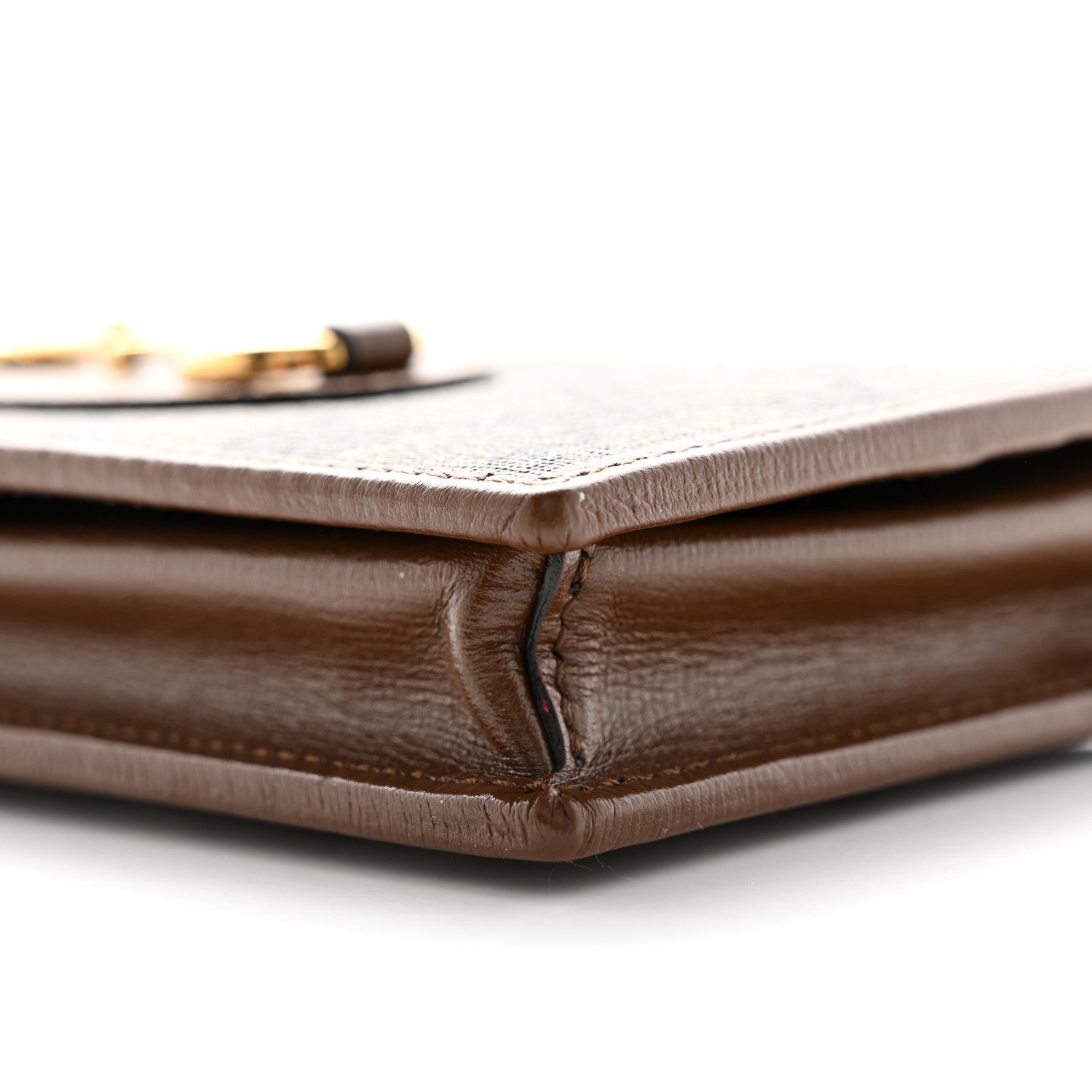 Gucci GG Supreme Monogram Azalea Calfskin Horsebit 1955 Wallet On Chain Beige Ebony Brown Sugar 10 of 10