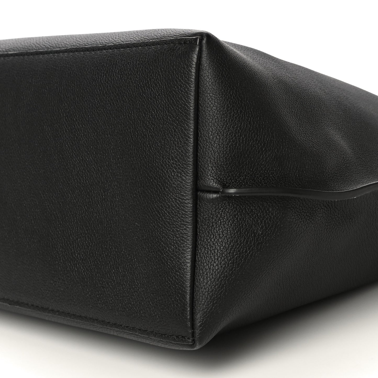 Calfskin Lockme Go Tote Black