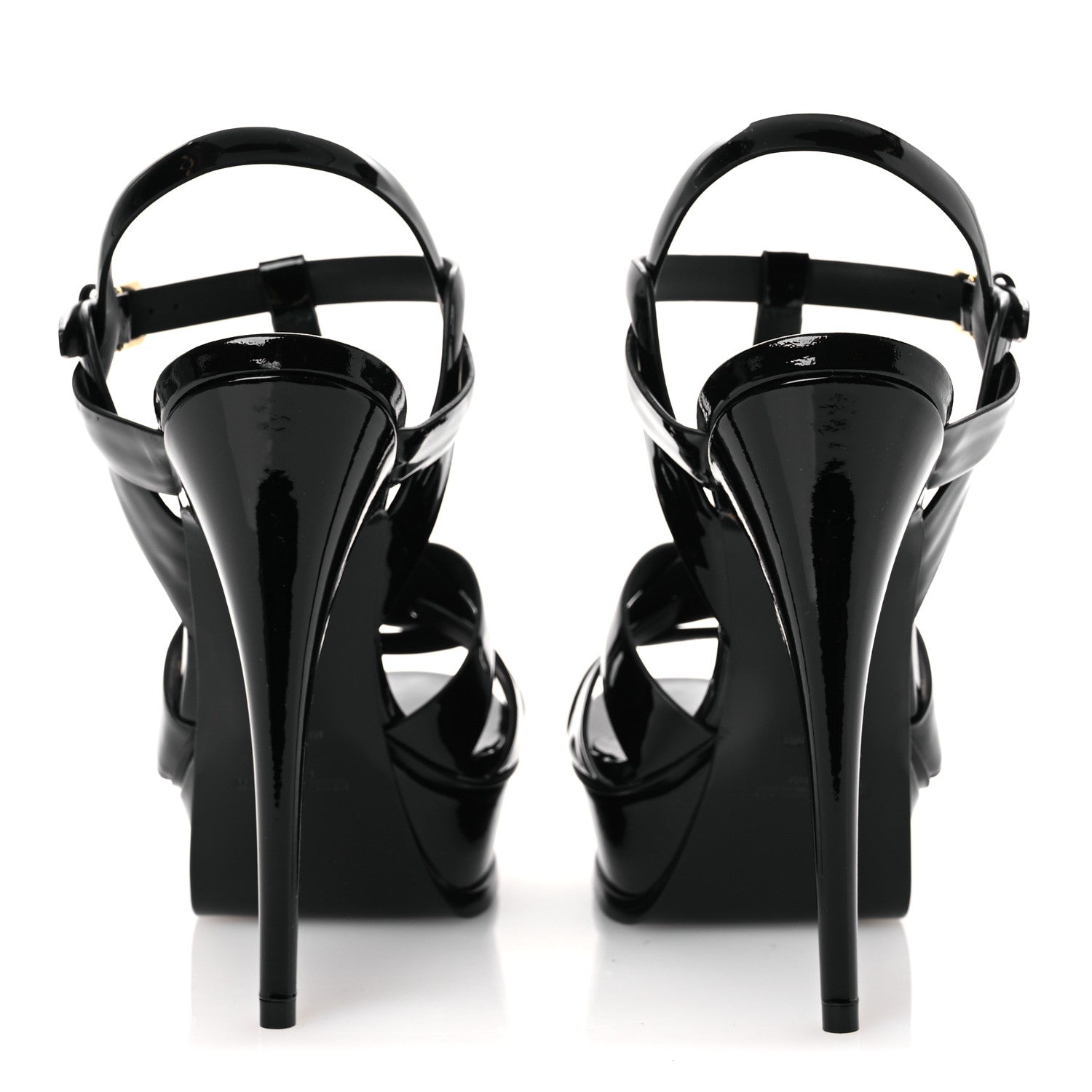 Saint Laurent Patent Tribute 105 Platform Sandals 38 Black 6 of 11