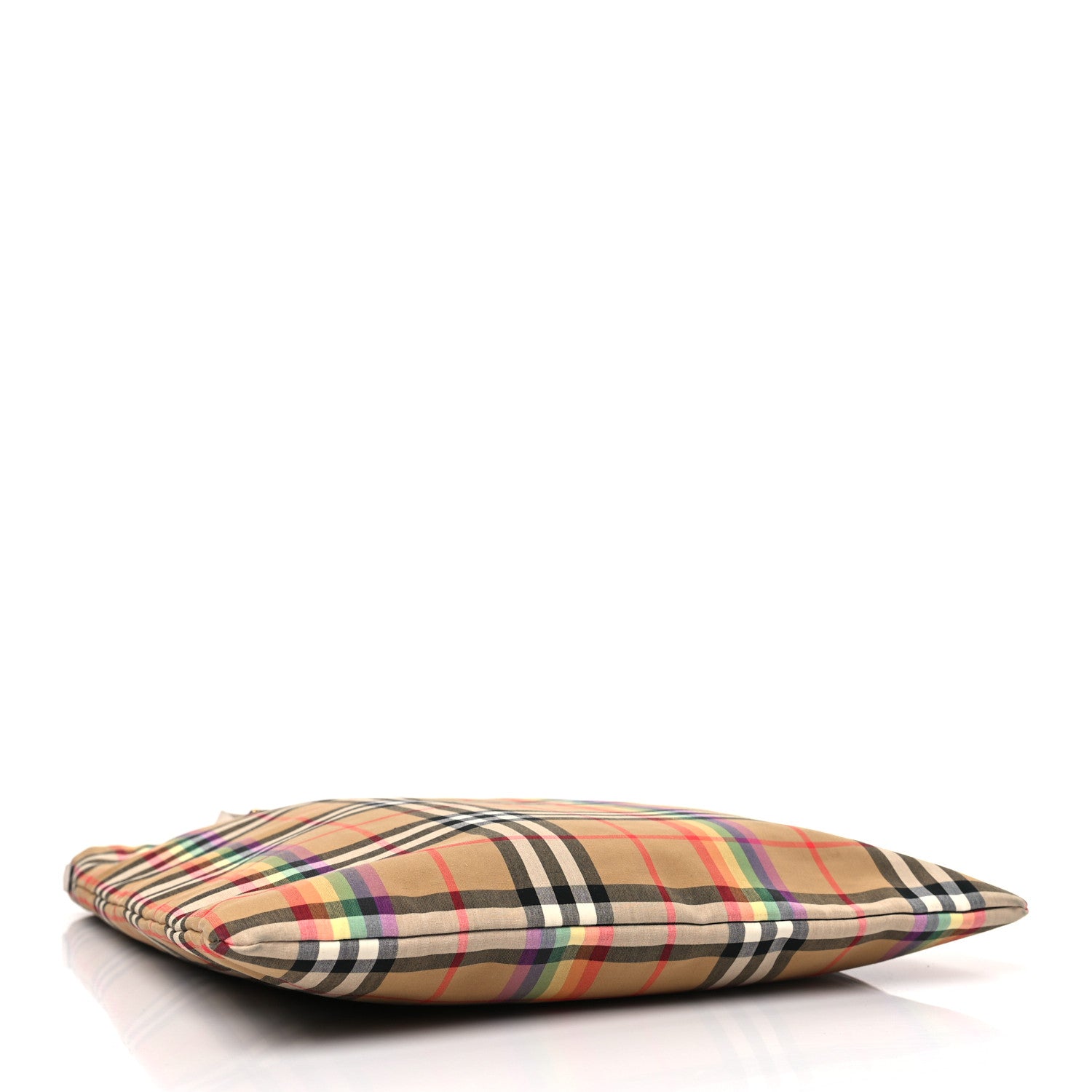 Burberry Vintage Rainbow Check Shopper Tote White 4 of 8