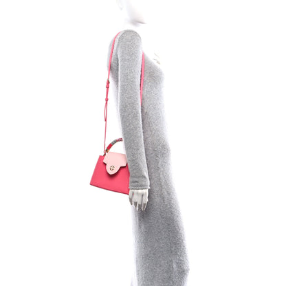 Louis Vuitton Taurillon Monogram Tile Capucines Mini Dragonfruit Ballet Pink 2 of 11