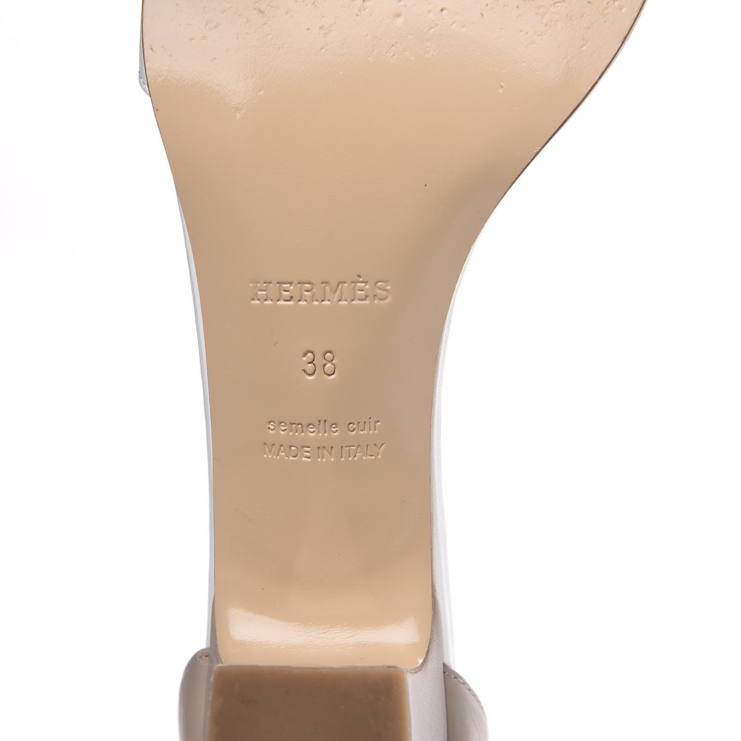 Hermes Calfskin Manege Sandals 38 Grey Multicolore 8 of 9