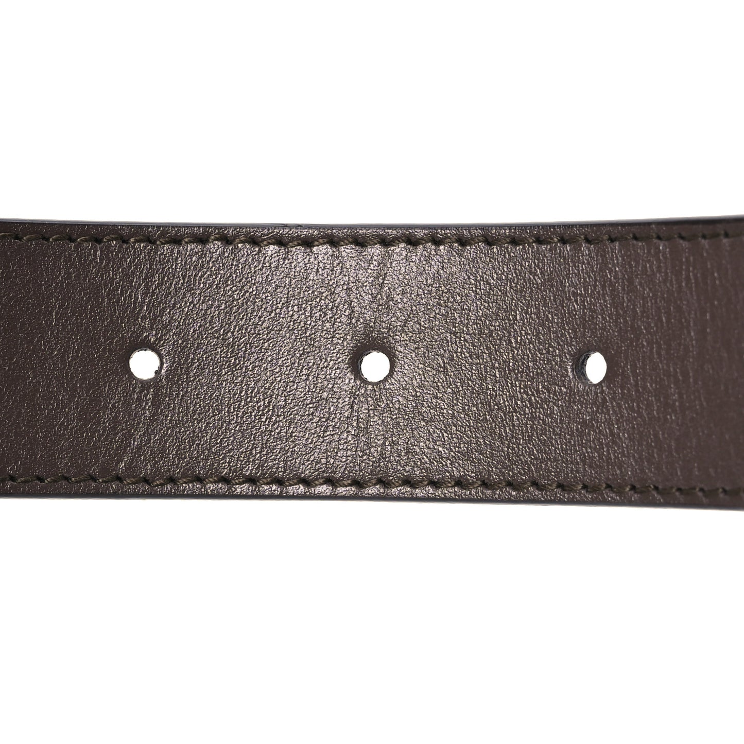 GG Supreme Monogram Plutone Calfskin Double G Reversible 30mm Belt 85 34 Beige Ebony New Acero