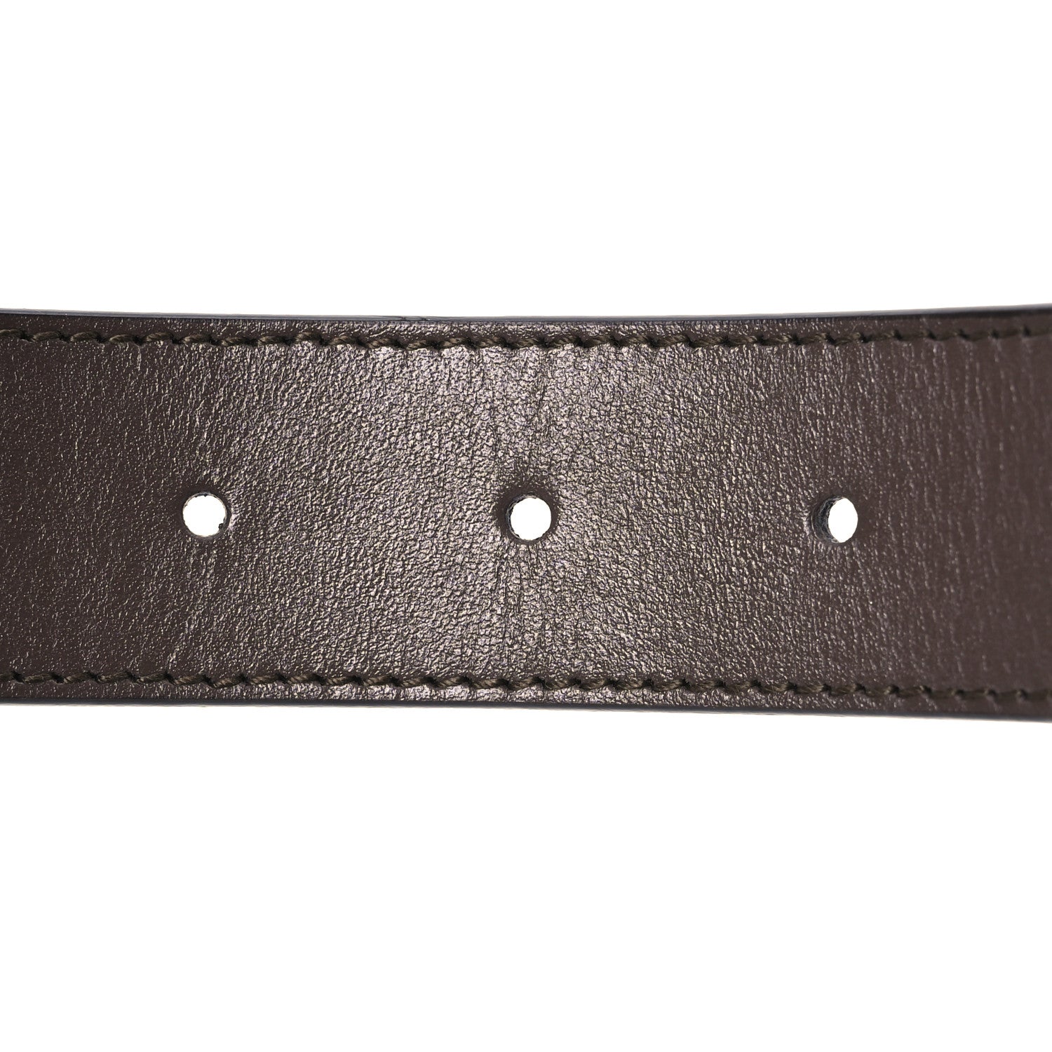 Gucci GG Supreme Monogram Plutone Calfskin Double G Reversible 30mm Belt 85 34 Beige Ebony New Acero 4 of 9