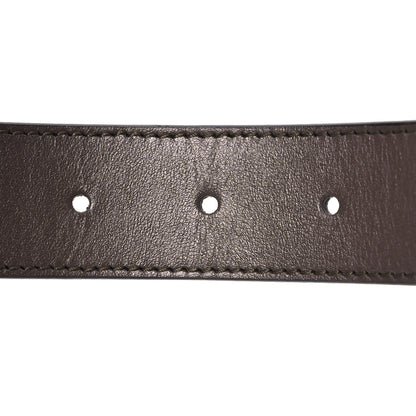 Gucci GG Supreme Monogram Plutone Calfskin Double G Reversible 30mm Belt 85 34 Beige Ebony New Acero 4 of 9
