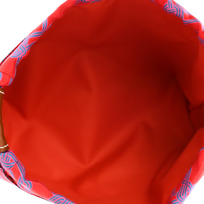 Hermes Silk Barenia Noeud Marin Fourbi 20 PM Pouch Rouge de Coeur Fauve 5 of 9
