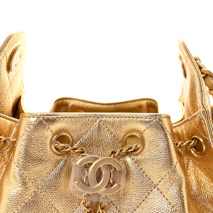 Chanel Metallic Caviar Quilted Mini Chanel 25 Handbag Gold 8 of 11