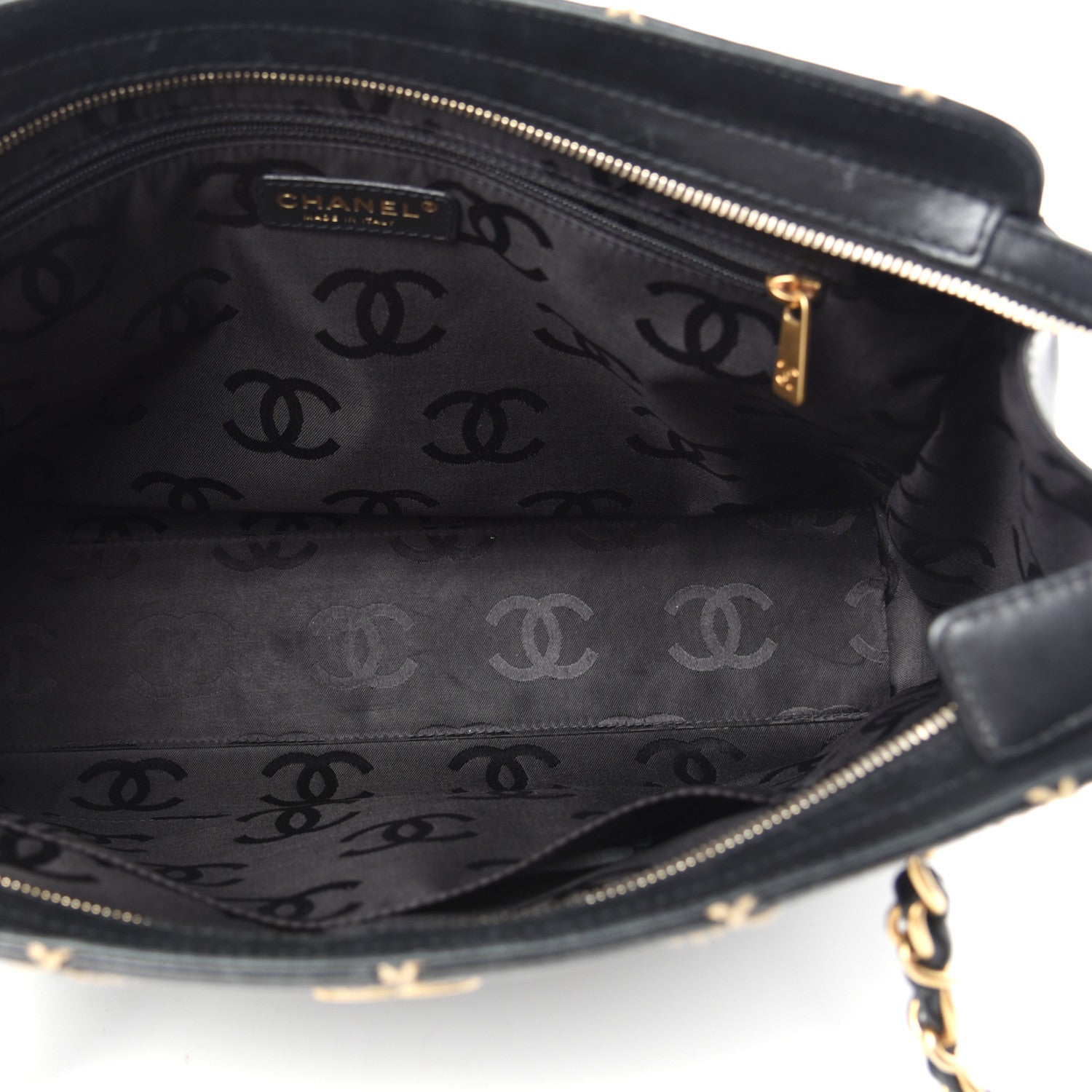 Chanel Calfskin Wild Stitch Shoulder Bag Black 5 of 10