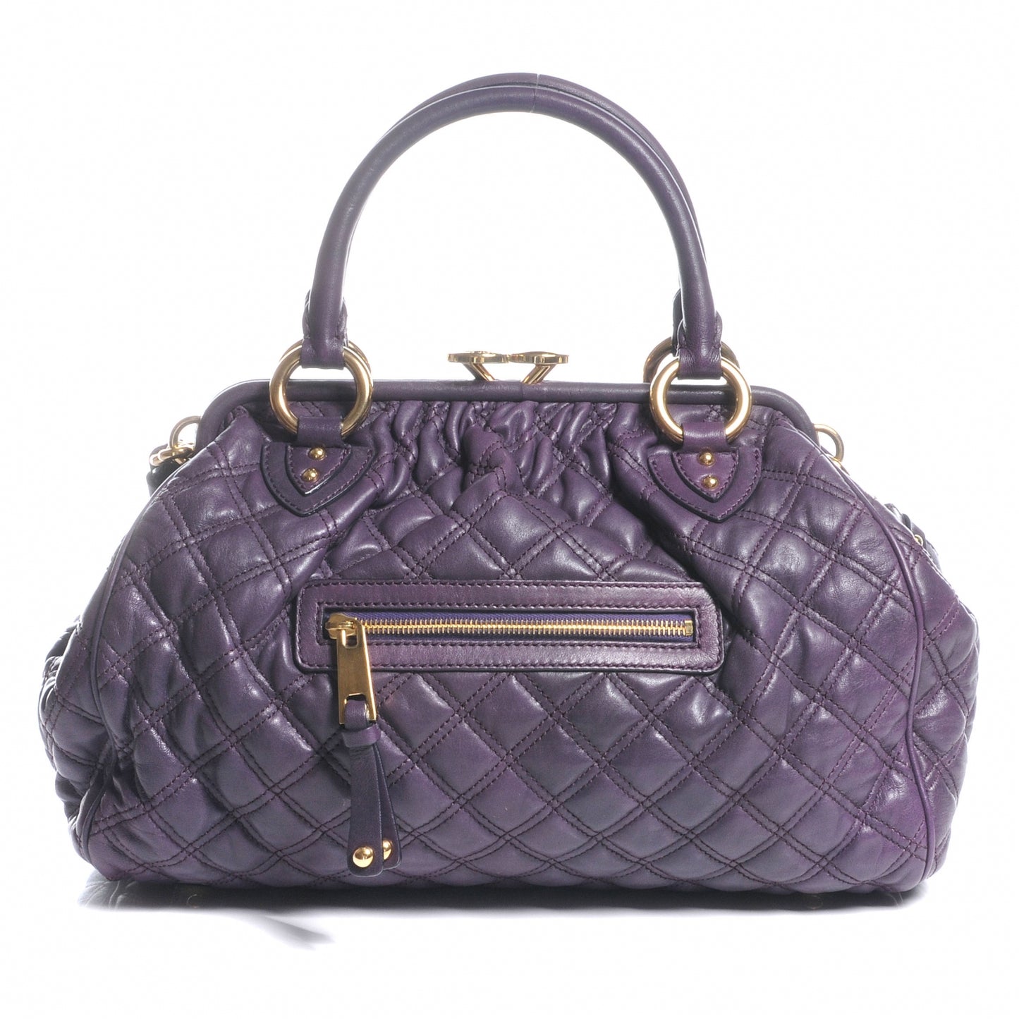 Quilted Leather Stam Purple