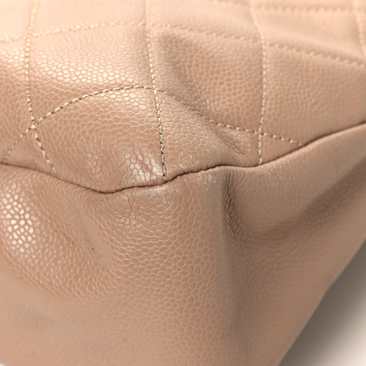 Caviar Quilted Timeless CC Soft Tote Beige