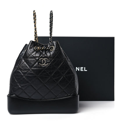 Chanel Aged Calfskin Quilted Small Gabrielle Backpack Black 3 of 10