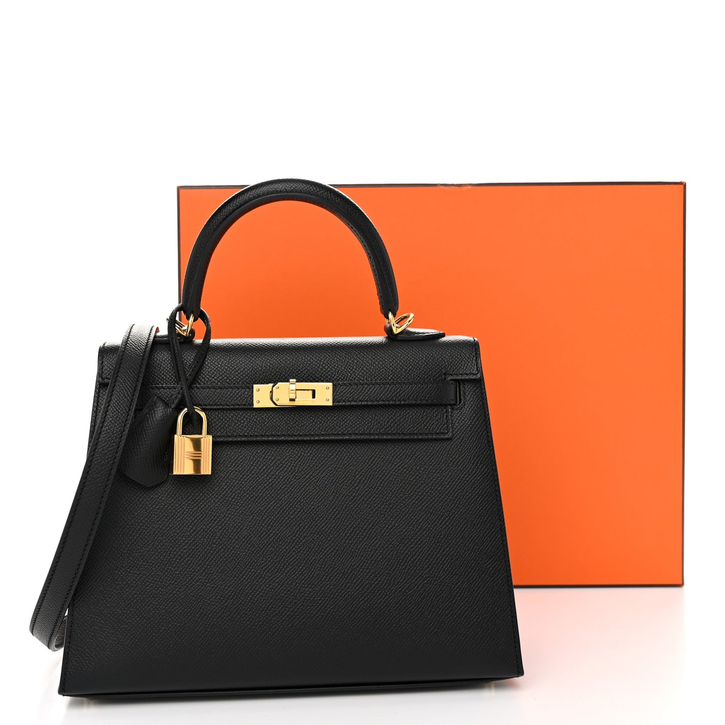 Epsom Horseshoe Kelly Sellier 25 Black Rouge Grenat