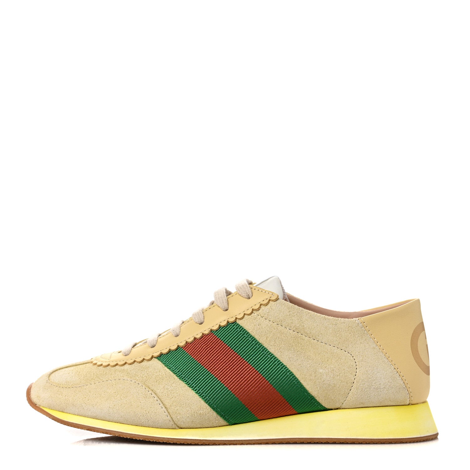 Gucci Suede Web Womens Rocket Sneakers 37.5 Burro 1 of 10