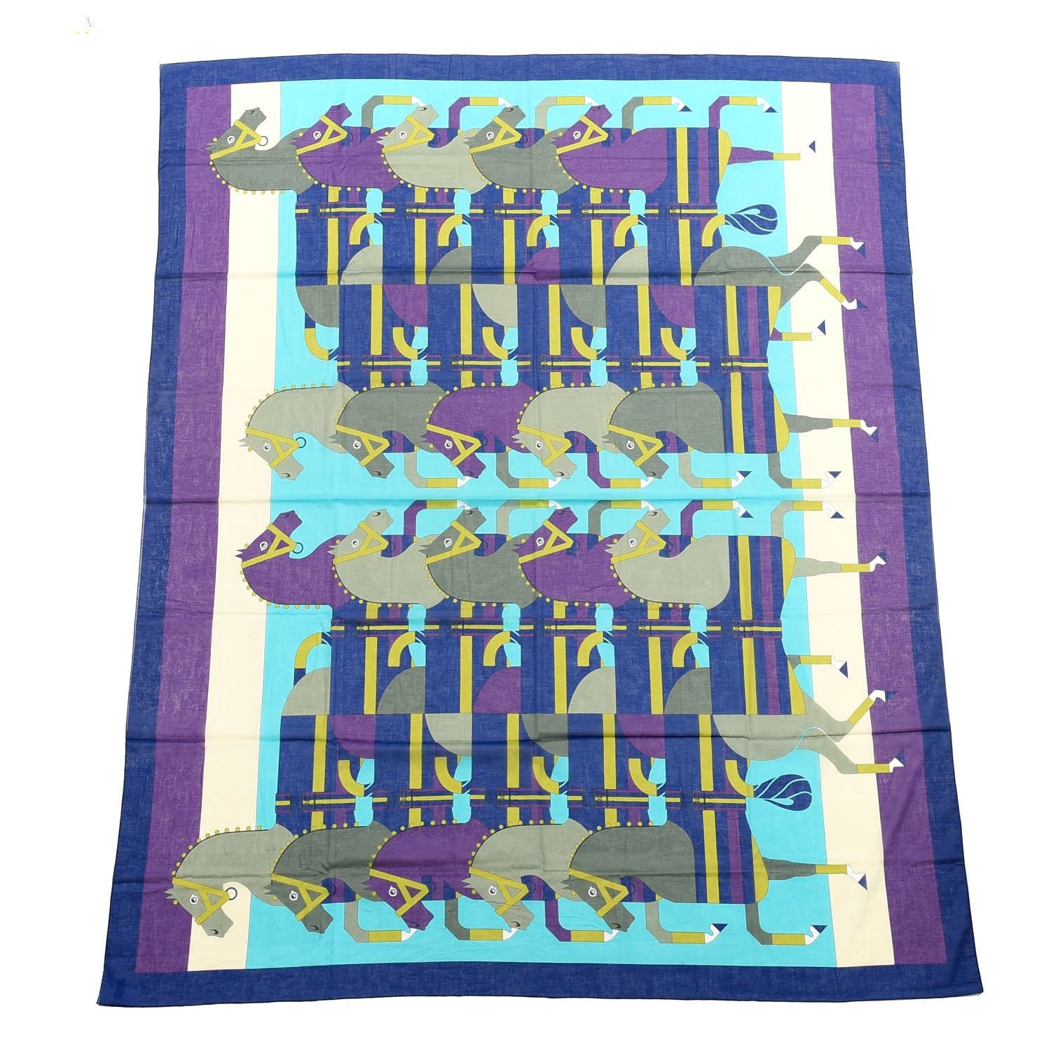 Hermes Cashmere Silk Rocabar Shawl 140 1 of 3