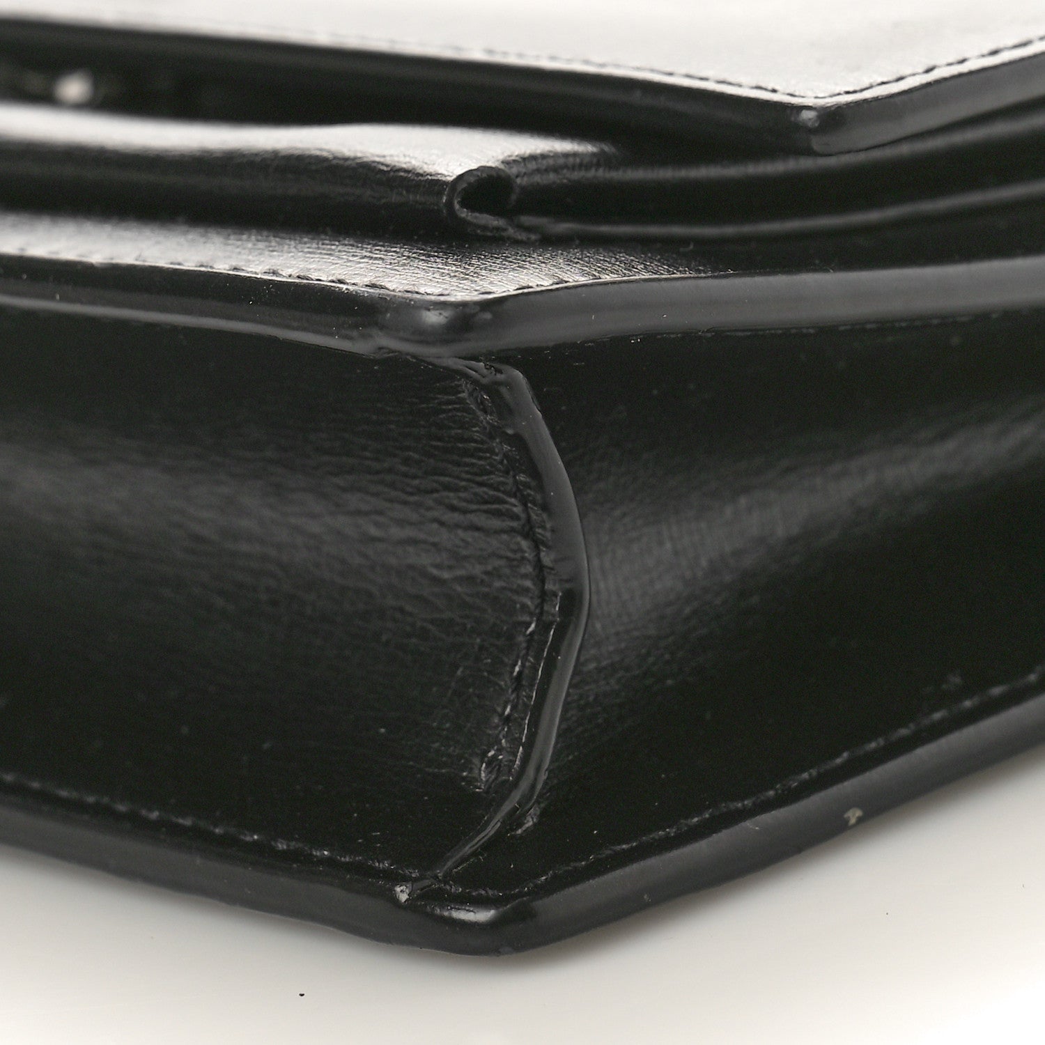 Saint Laurent Calfskin Monogram Sunset Chain Wallet Black 9 of 11