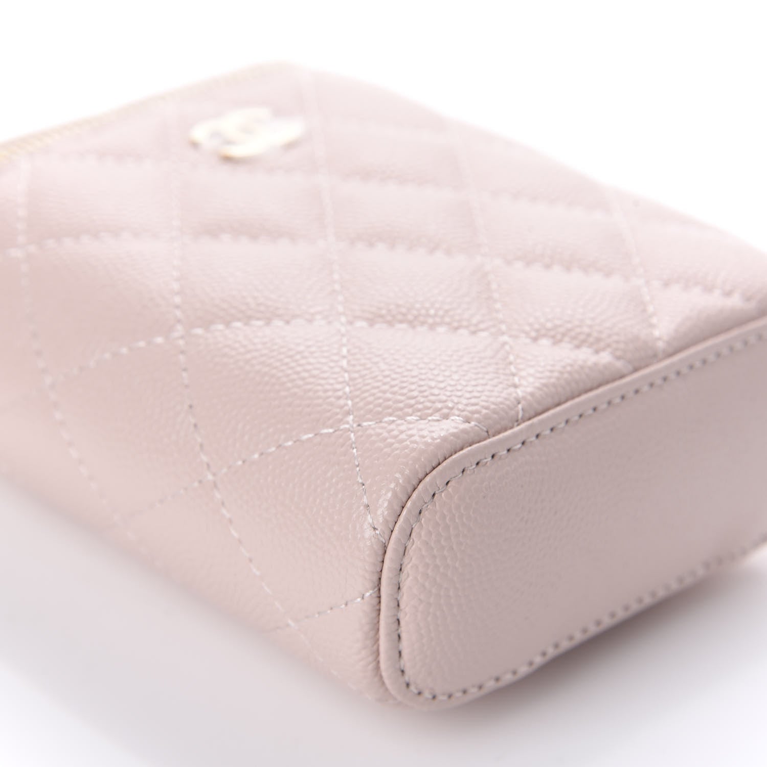 Chanel Caviar Quilted Small Vertical Coco Beauty Vanity Case With Chain Light Pink 6 of 11