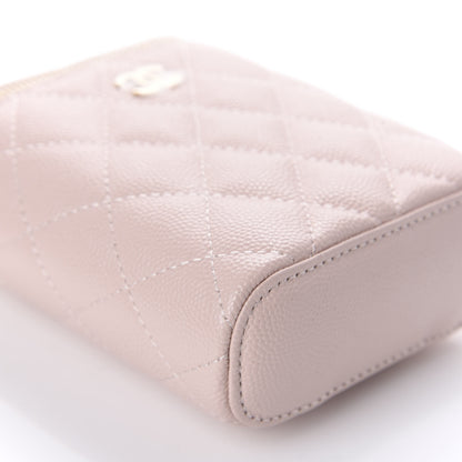 Chanel Caviar Quilted Small Vertical Coco Beauty Vanity Case With Chain Light Pink 6 of 11