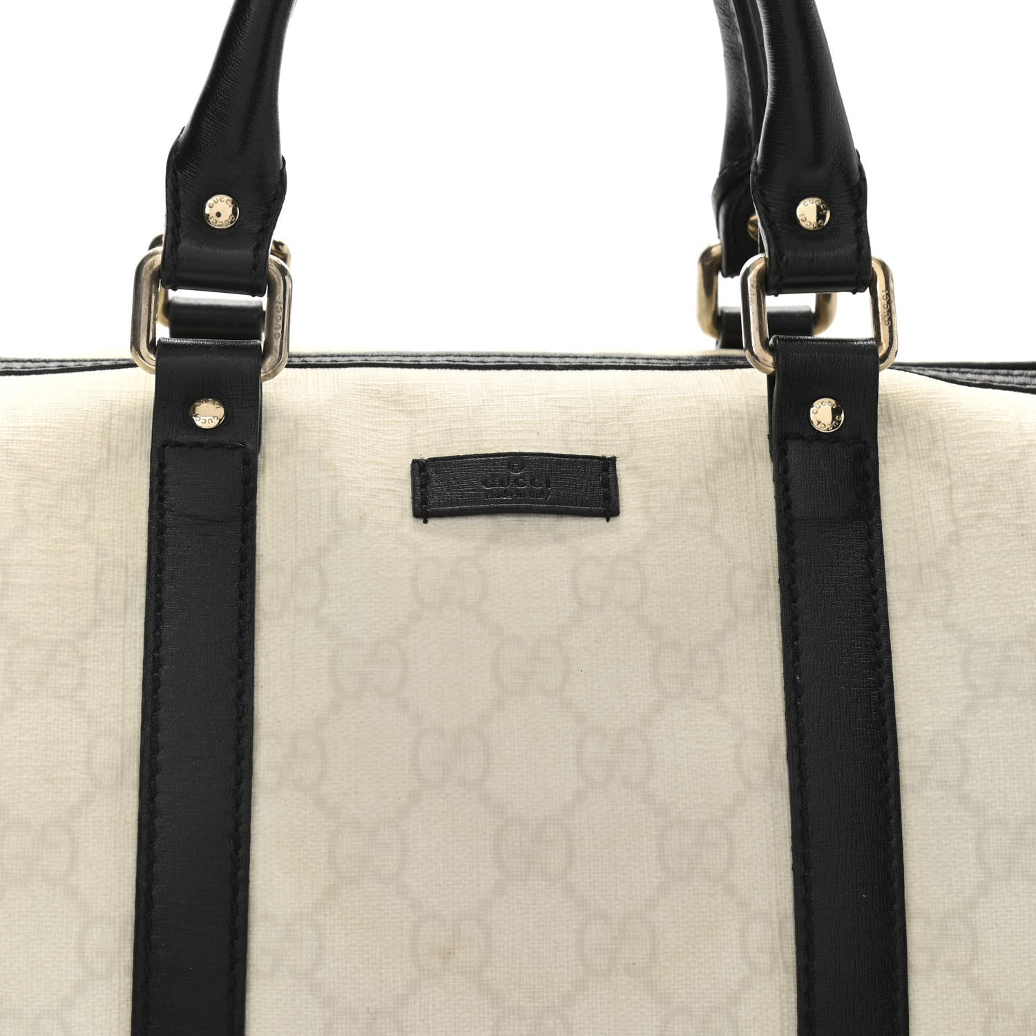 Gucci GG Plus Monogram Medium Joy Boston White Black 8 of 11