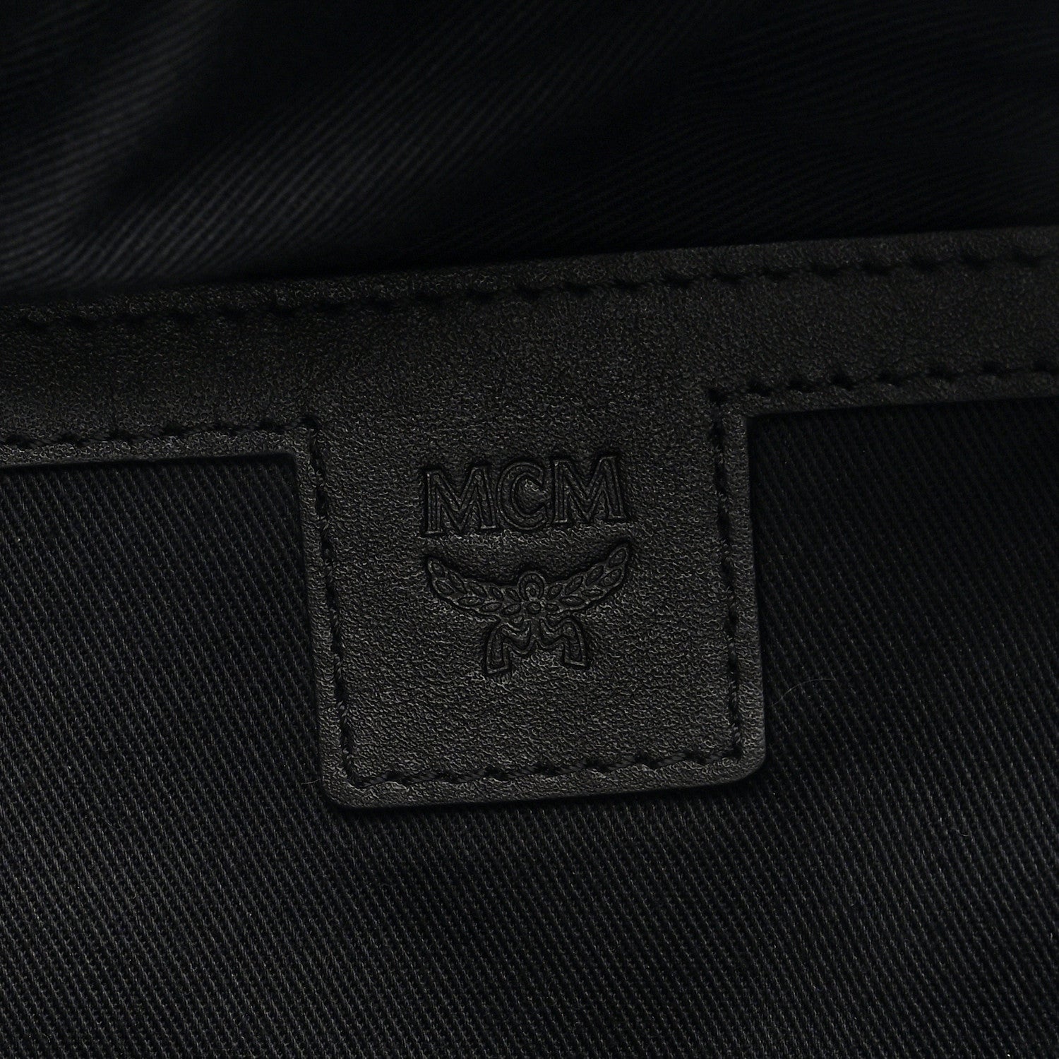 MCM Calfskin Ottomar Monogram Belt Bag Black 6 of 9